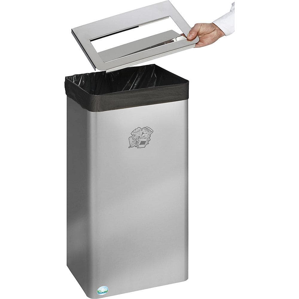 VAR Papierkorb B 31, 60-70 Liter Edelstahl