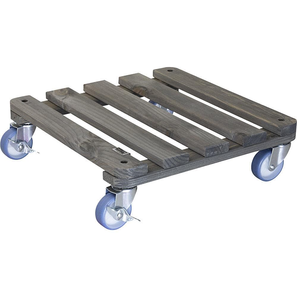 Wagner Pflanzenroller VINTAGE Grüngrau Massivholz 150kg Tragkraft