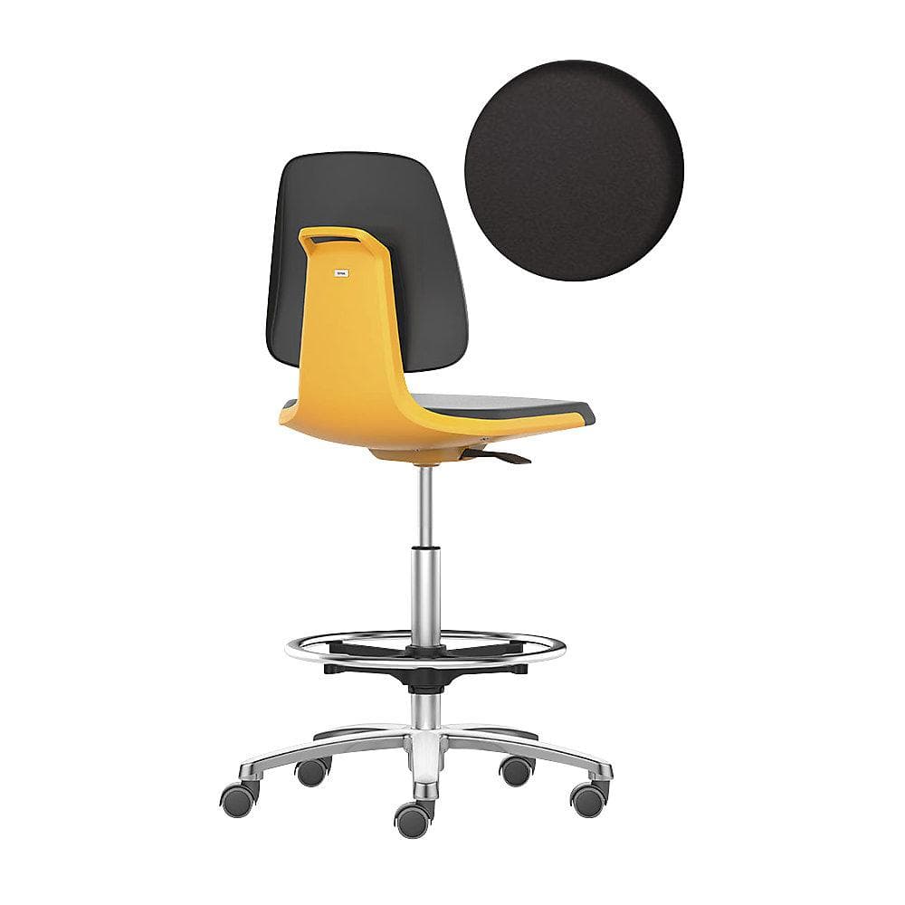 bimos Arbeitsdrehstuhl LABSIT Hochstuhl mit Fußring Orange Schwarz