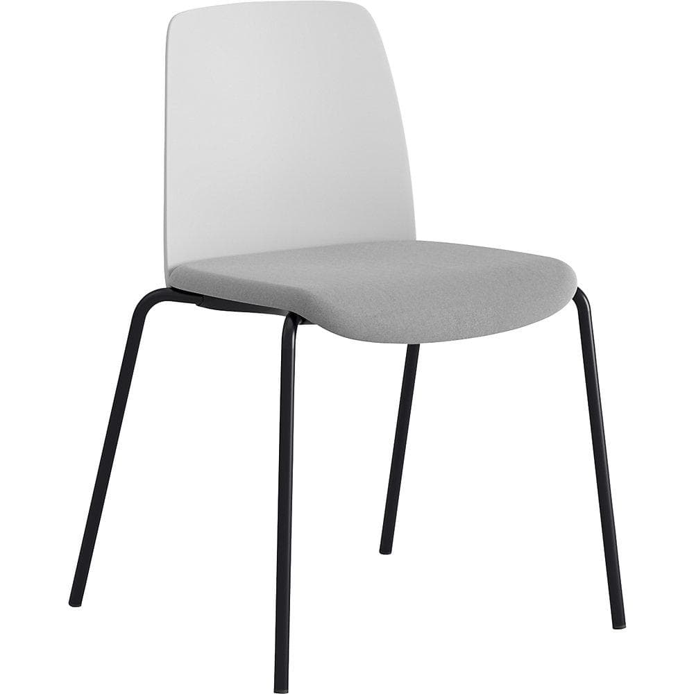 Kaiserkraft Stuhl Helmer VE 4 Stk. Schwarz/Weiß/Grau Stapelbar