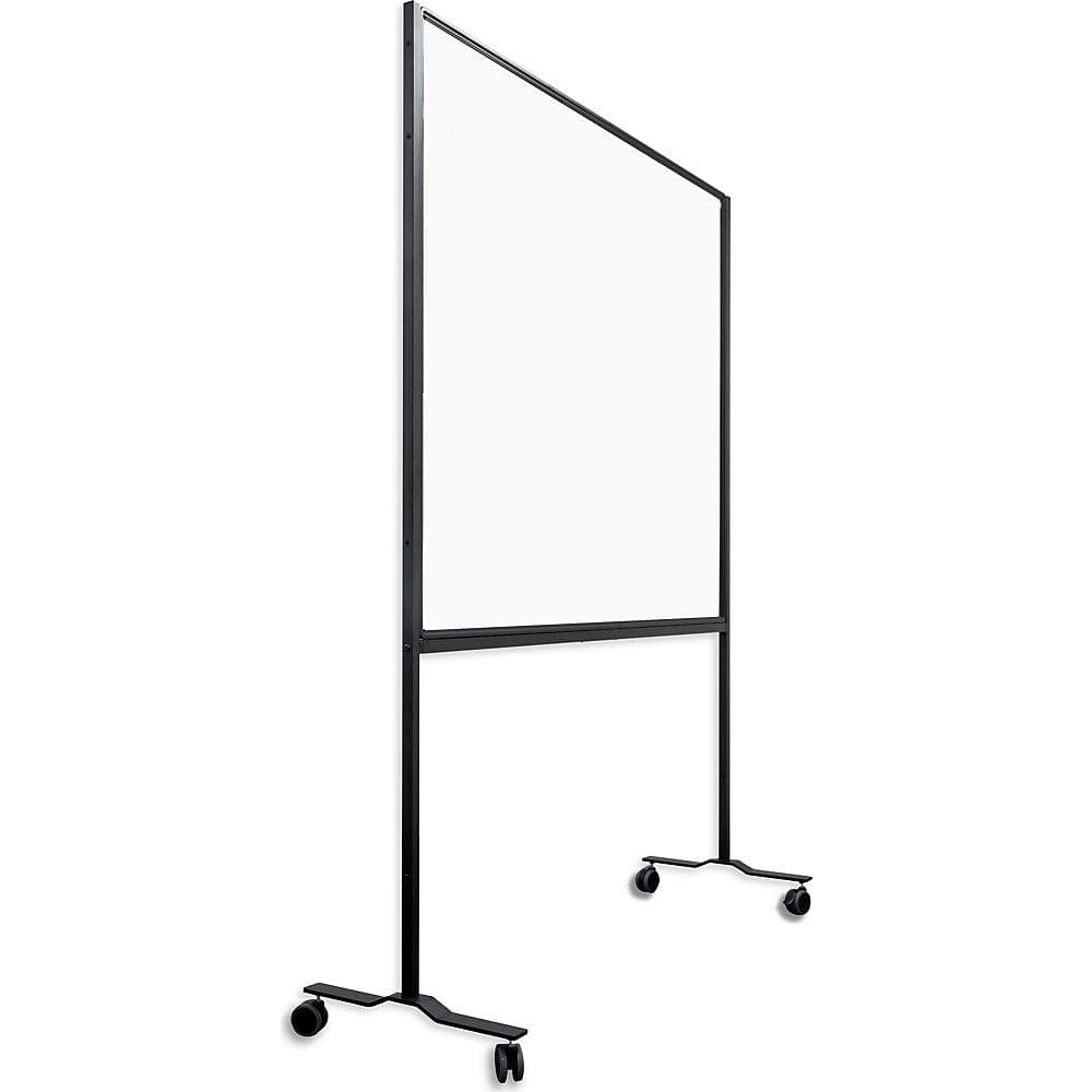eurokraft pro Mobiles Whiteboard WORKBOARD Stahl Weiß Schwarz