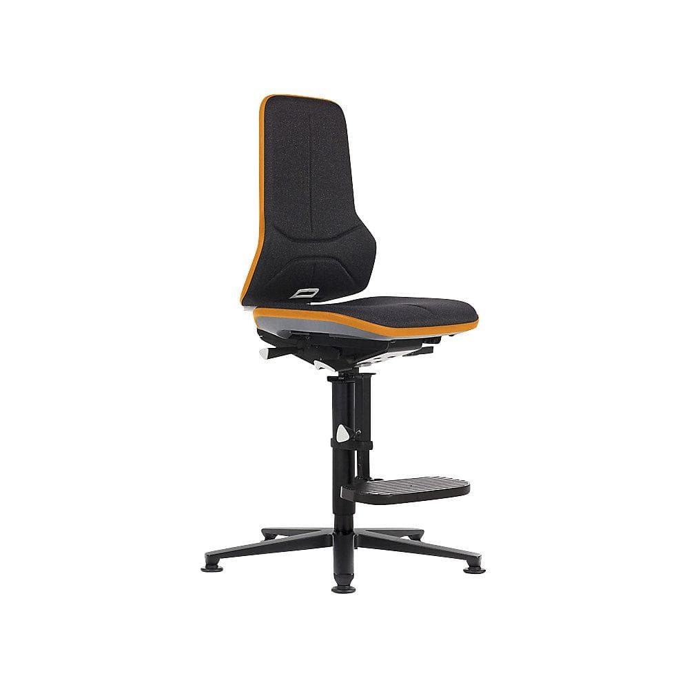 bimos Neon Hochstuhl Stoffpolster Flexband Orange Synchrontechnik