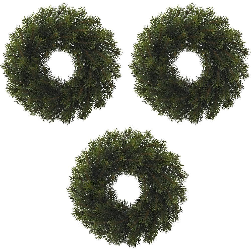 Kaiserkraft Tannenkranz 3er-Set Grün Außen-Ø 300 mm