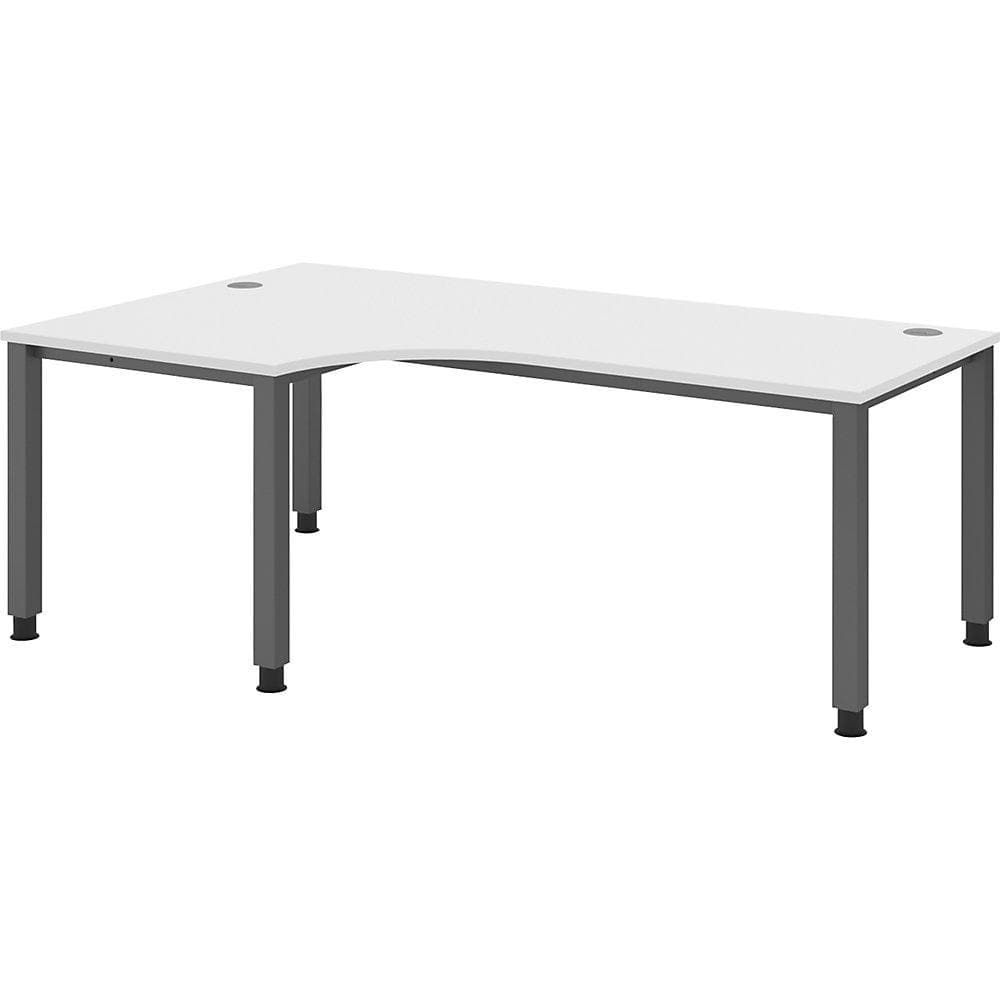 eurokraft pro Winkeltisch höhenverstellbar 2000mm Weiß/Graphit