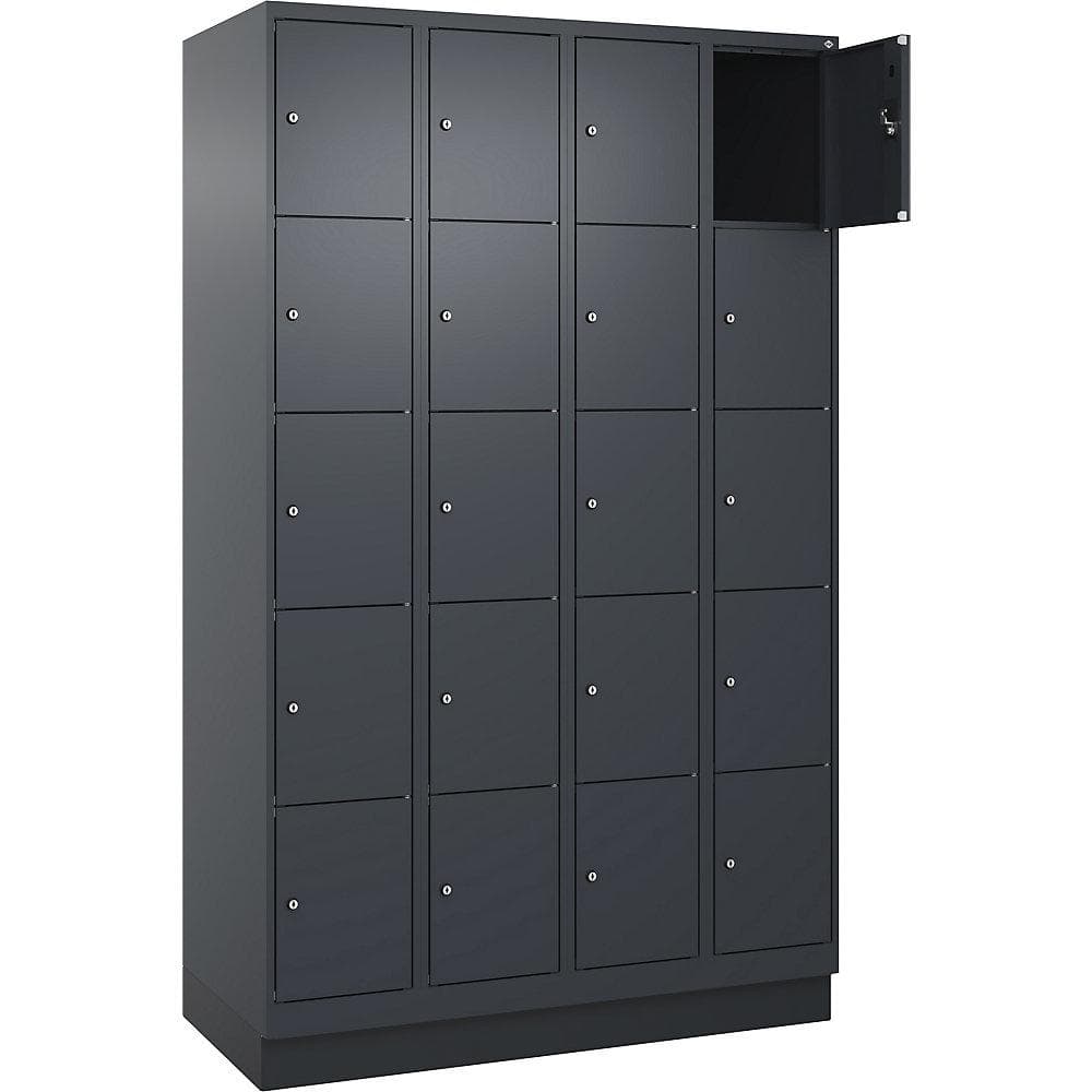 Kaiserkraft Schließfachschrank Evolo PLUS 20 Fächer grau