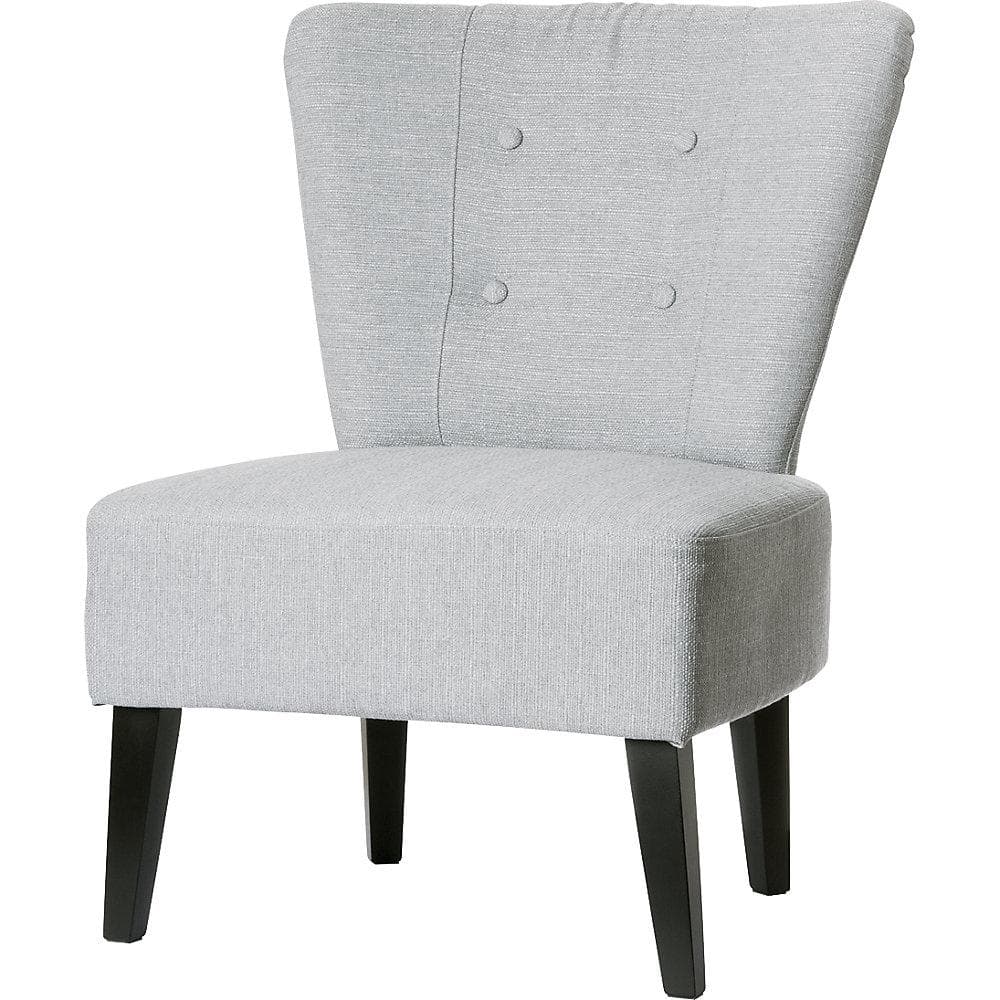 meet Sessel BRIGHTON hellgrau Massivholz Füße Vintage