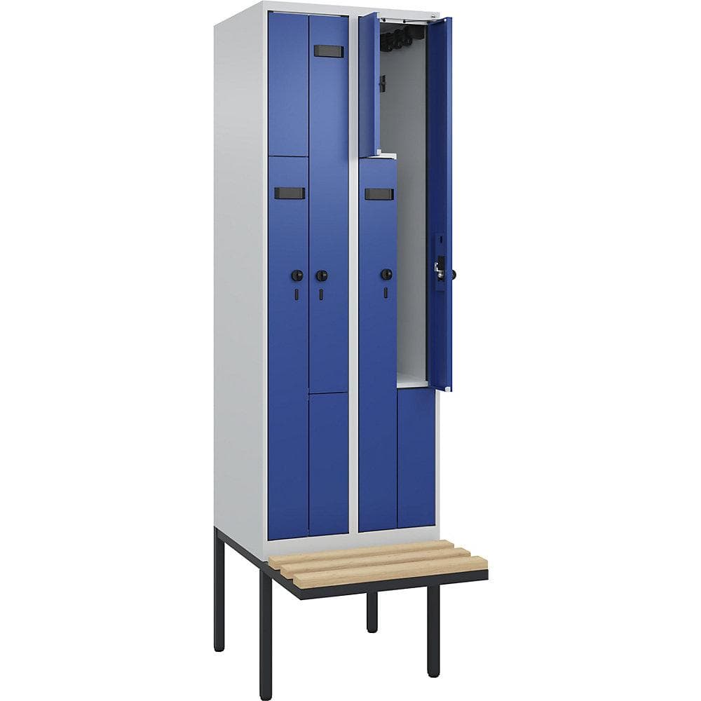 Kaiserkraft Z-Spind Evolo PLUS Garderobenschrank mit Sitzbank