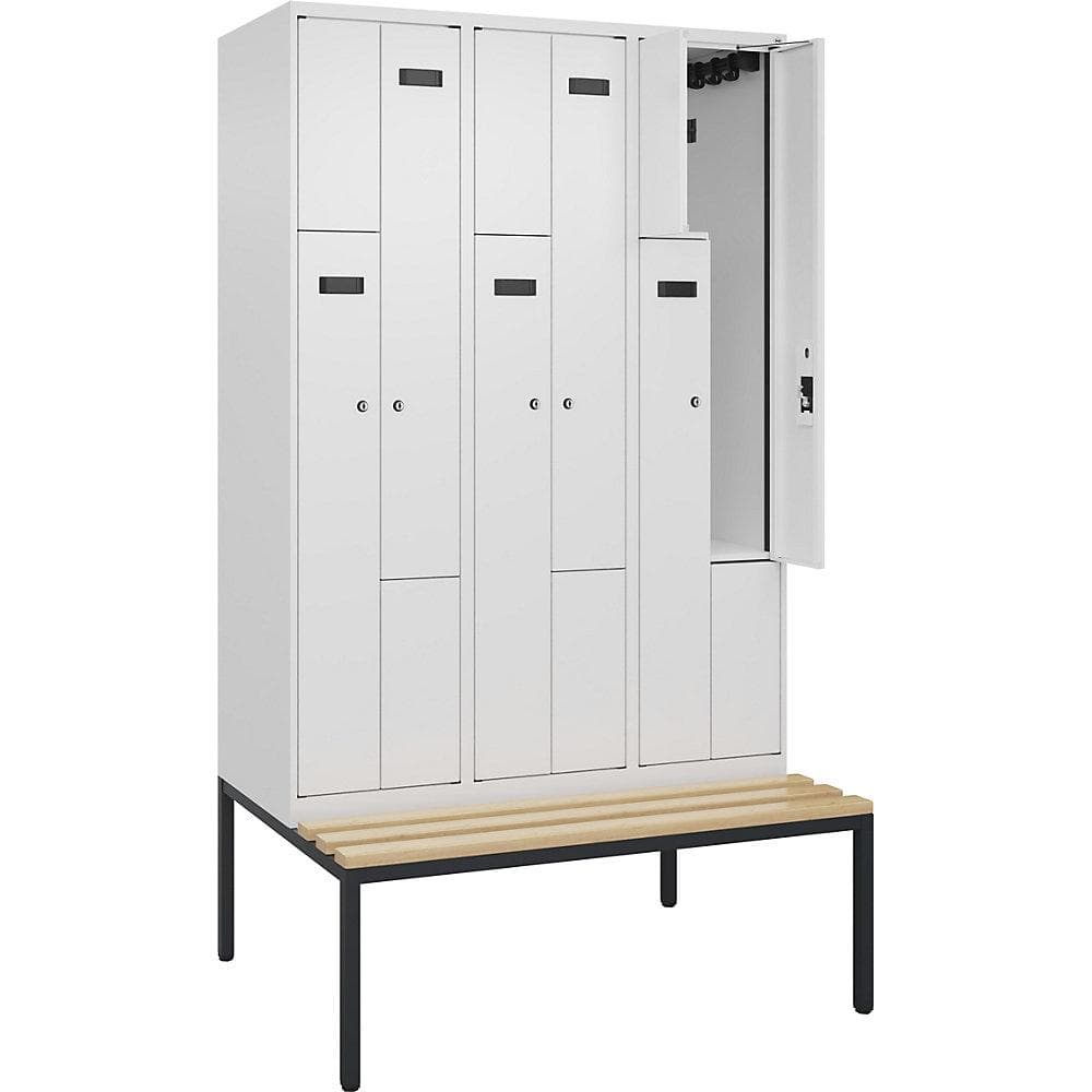 Kaiserkraft Z-Spind Evolo PLUS Garderobenschrank mit Sitzbank
