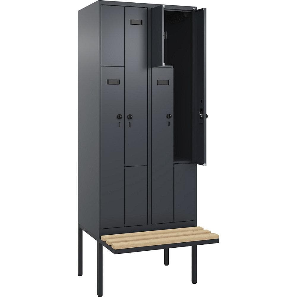 Kaiserkraft Z-Spind Evolo PLUS Garderobenschrank mit Sitzbank