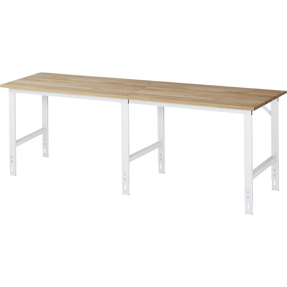 Rau Arbeitstisch Tom höhenverstellbar Buche massiv Stahl