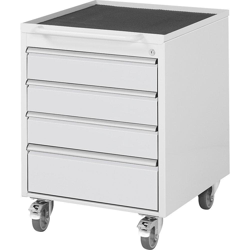 RAU Rollcontainer 4 Schubladen lichtgrau Stahlblech