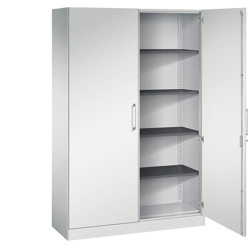 C+P Flügeltürenschrank ASISTO lichtgrau Stahl