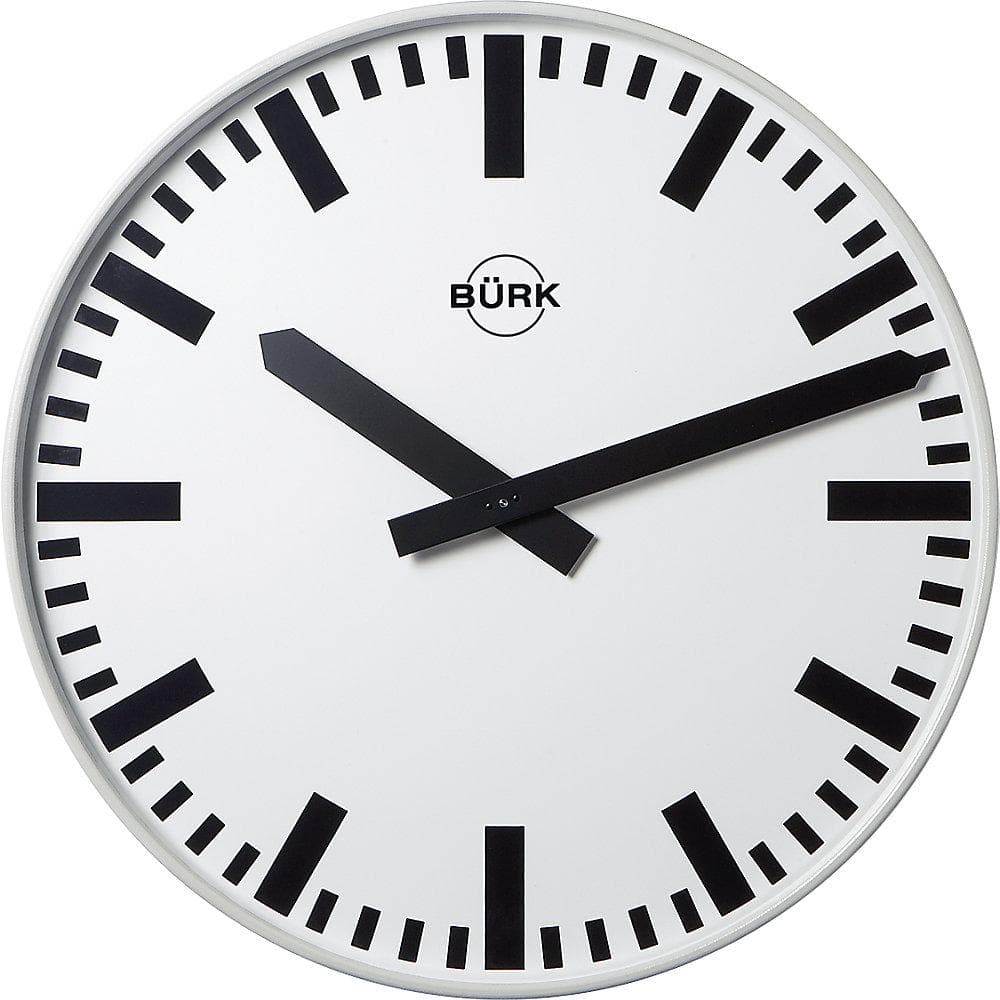 Kaiserkraft Wanduhr 500 mm Funkuhrwerk grauweiß Aluminium