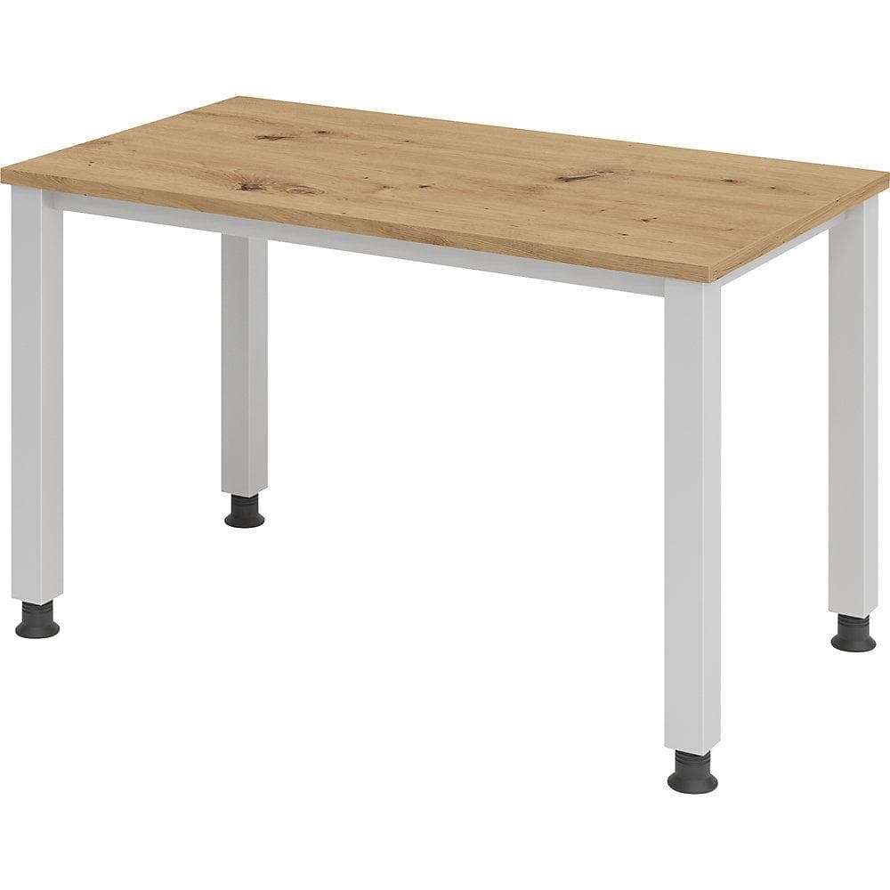 eurokraft pro RENATUS Schreibtisch Mini-Office 4 höhenverstellbar Eiche-Dekor
