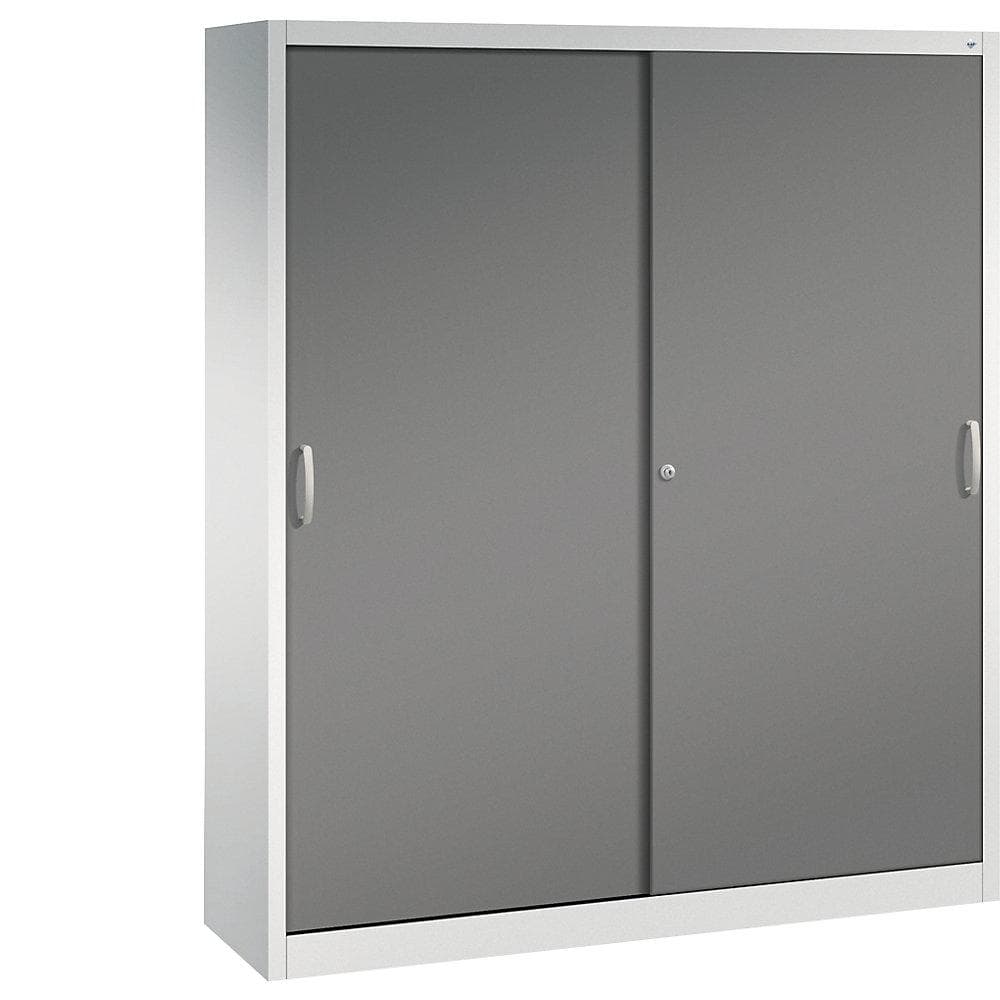 C+P ACURADO Schiebetürenschrank Grau Stahl