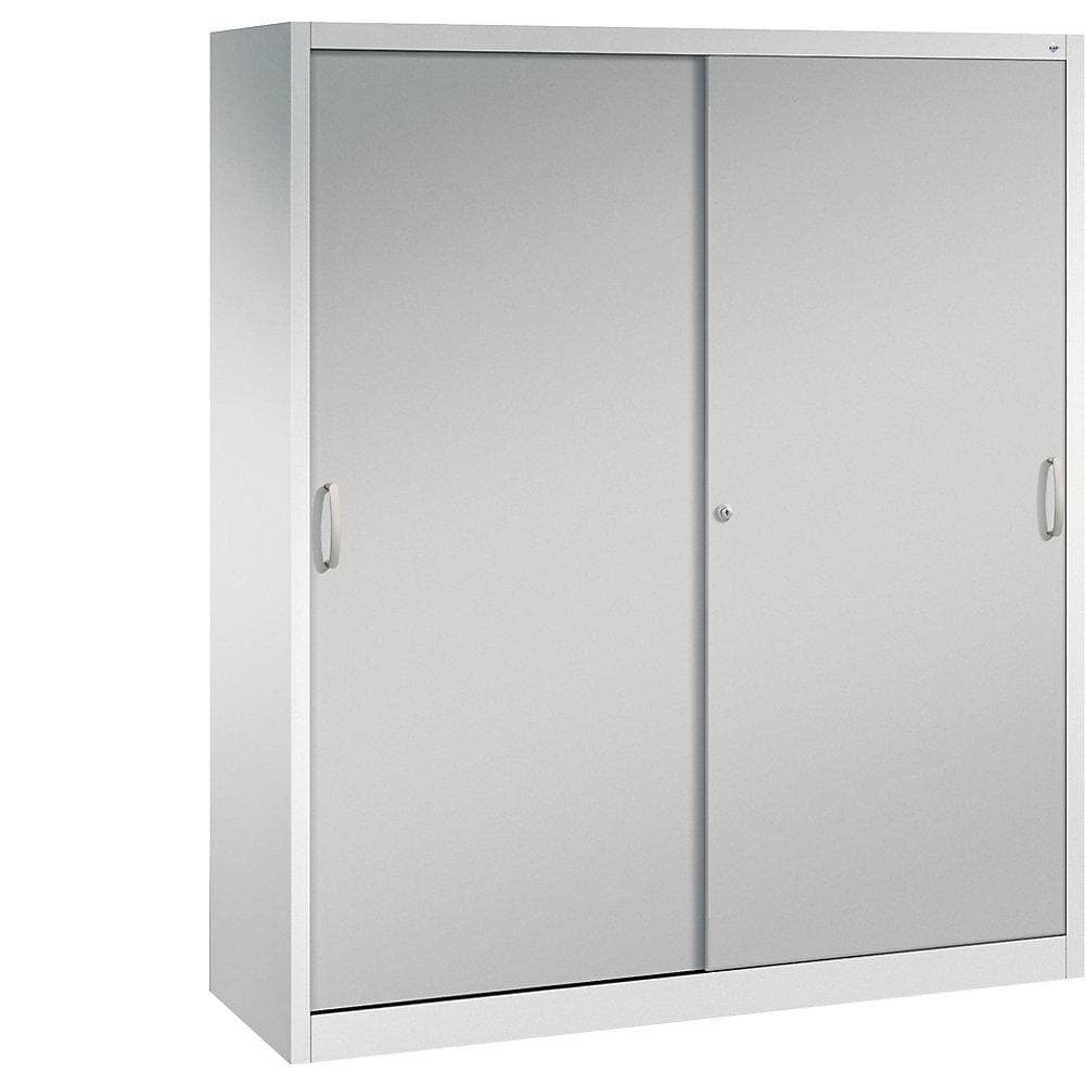C+P ACURADO Schiebetürenschrank lichtgrau 8 Böden