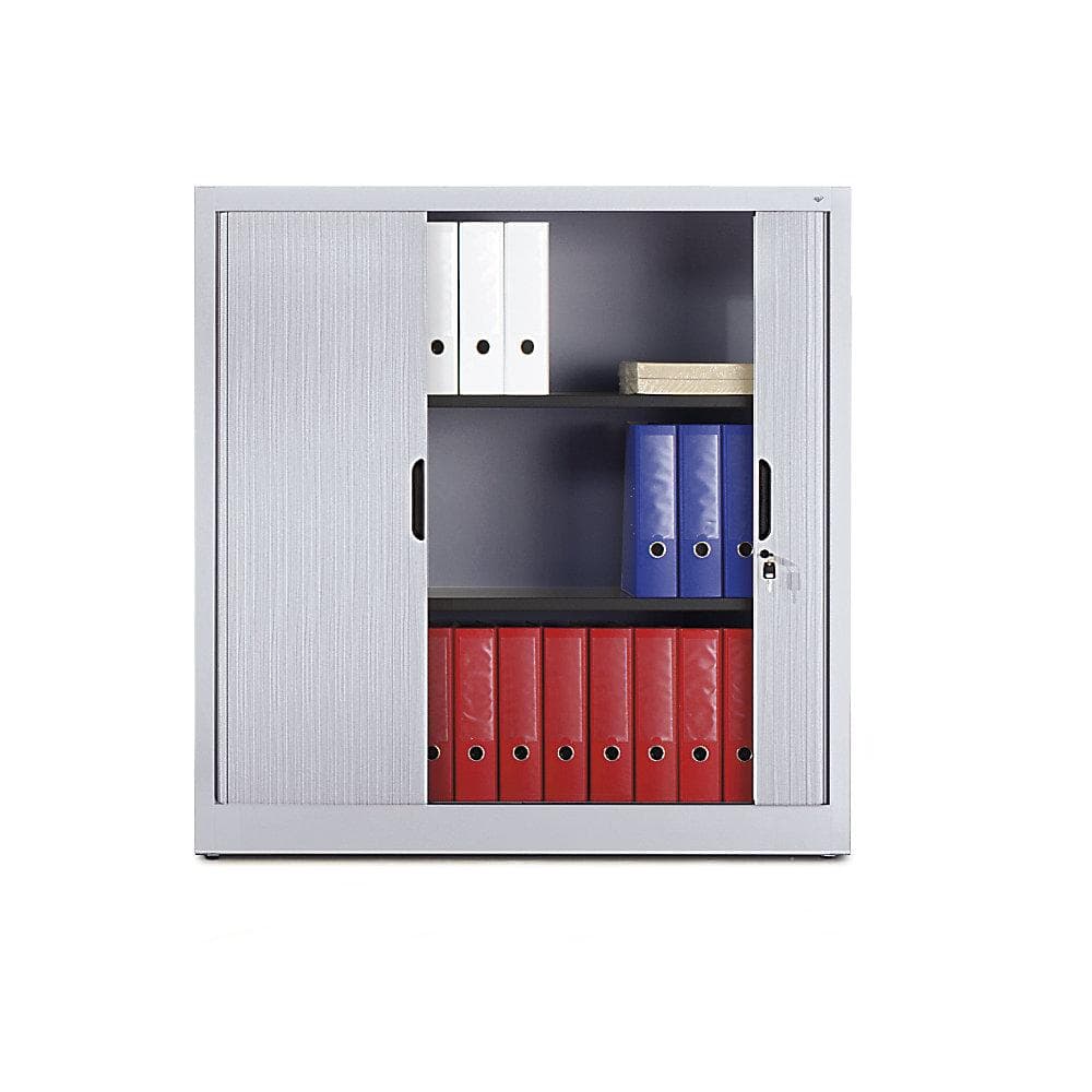 C+P Rollladenschrank Weißaluminium mit Jalousie