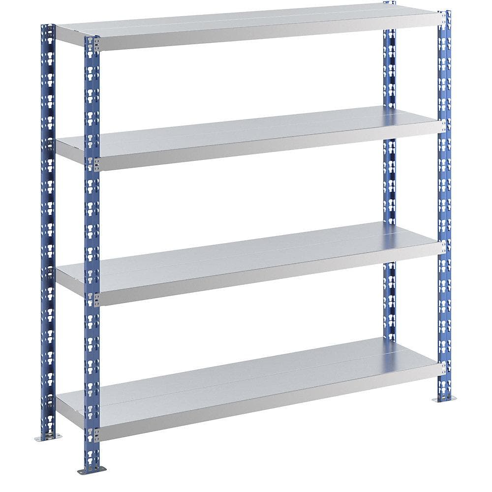 eurokraft basic Großfach-Steckregal Stahl blau/grau