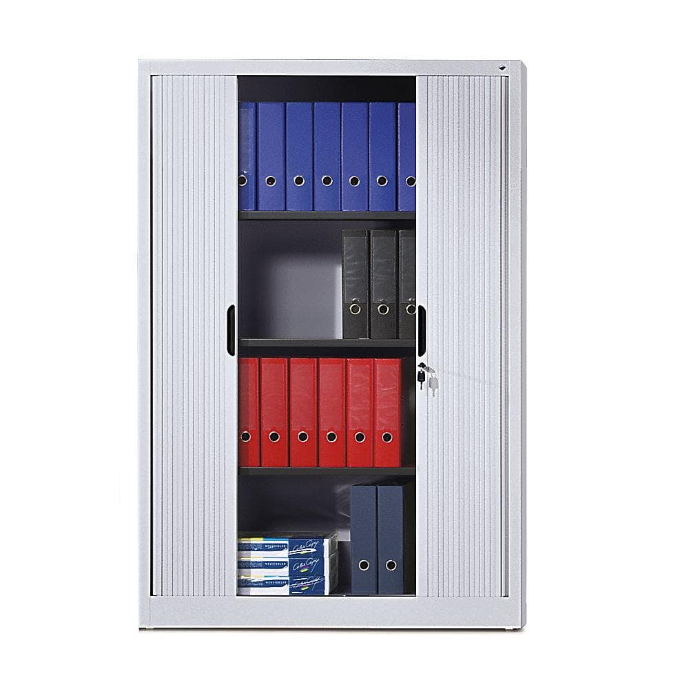 C+P Rollladenschrank weißaluminium mit Zylinderschloss