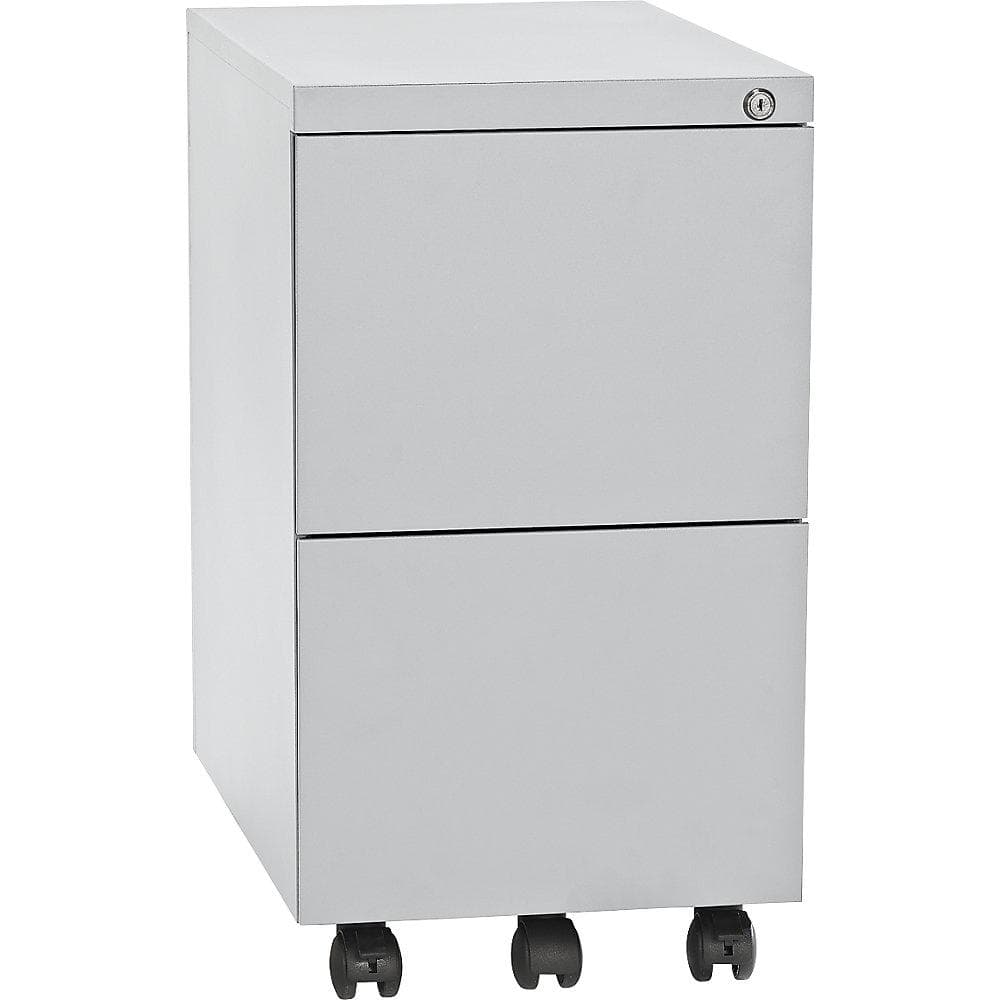 eurokraft Rollcontainer Stahl 2 Hängeregistraturen lichtgrau