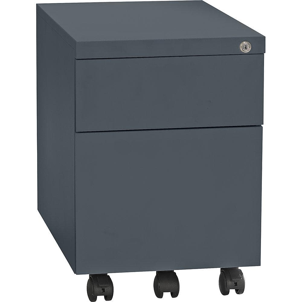 eurokraft Basic Rollcontainer Stahl 1 Hängeregistratur basaltgrau