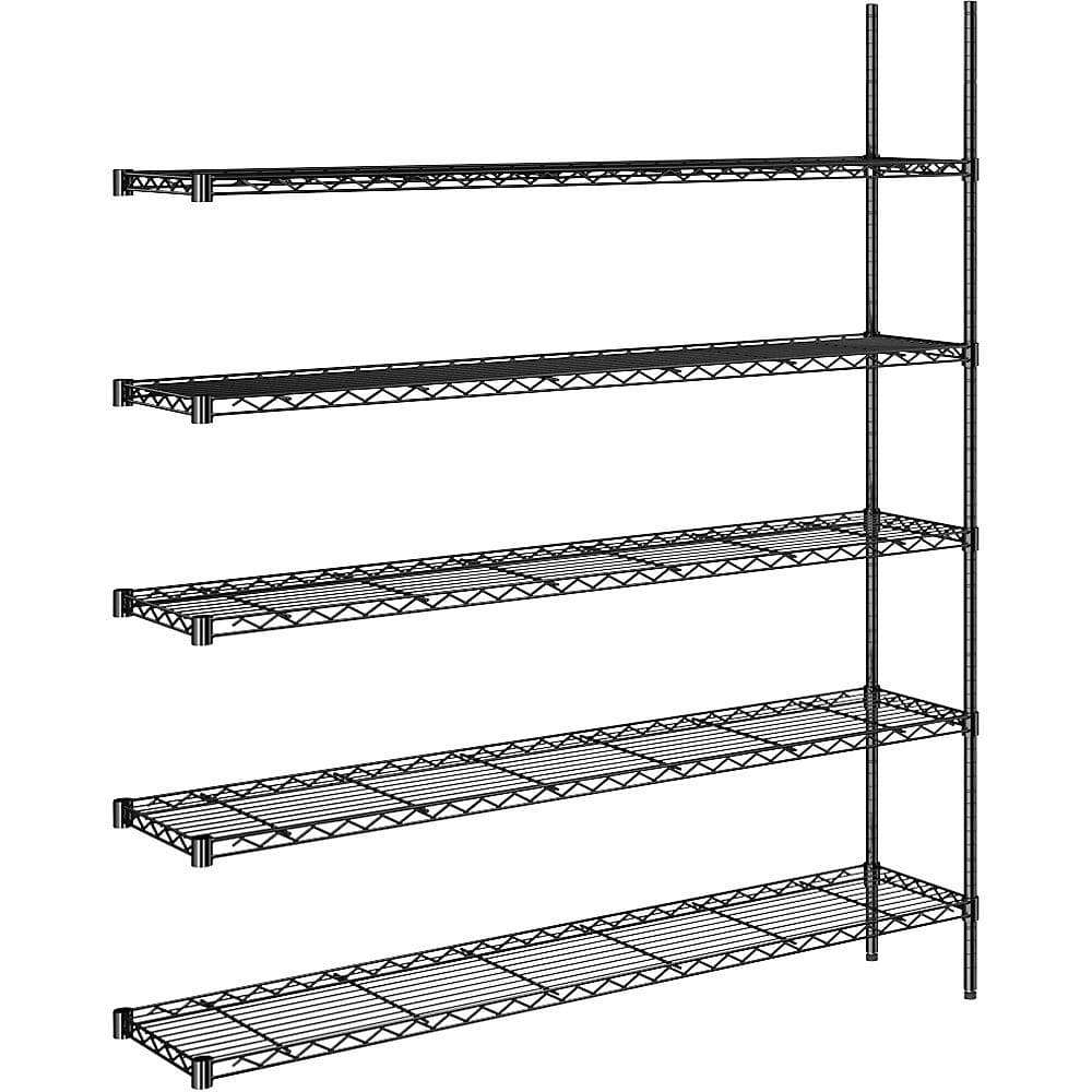 Kaiserkraft Stahldraht-Gitterregal Schwarz 1520x360x1880mm