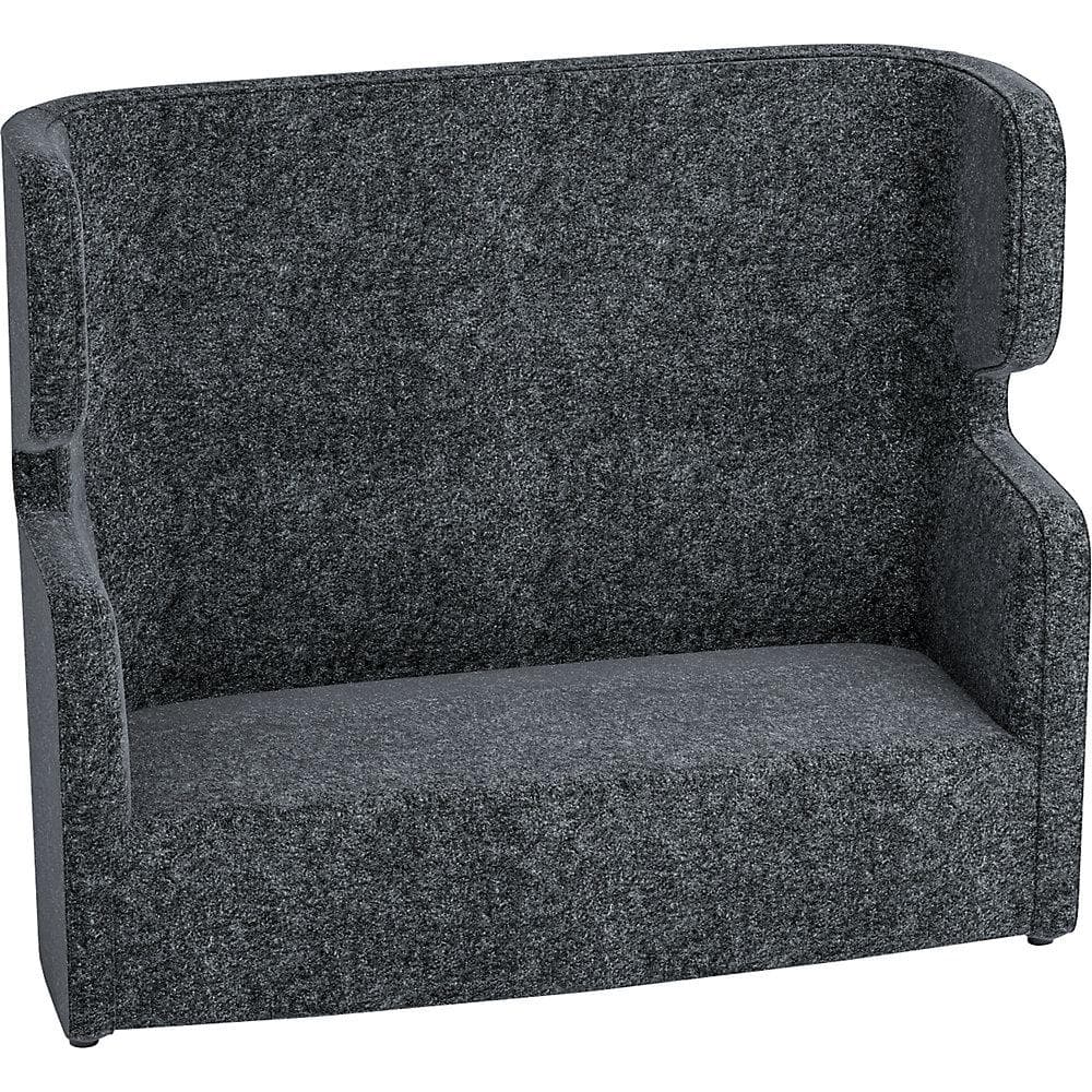 BISLEY Akustiksofa VIVO Zweisitzer anthrazit hohe Rückenlehne