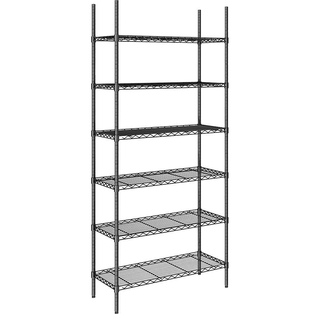 Kaiserkraft Stahldraht-Gitterregal Schwarz 910x460mm 6 Böden