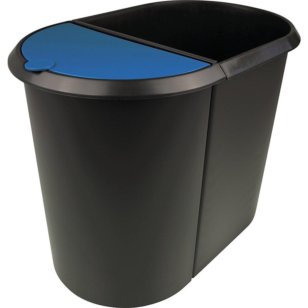 Zarges Papierkorb Duo-System Schwarz/Blau Helit