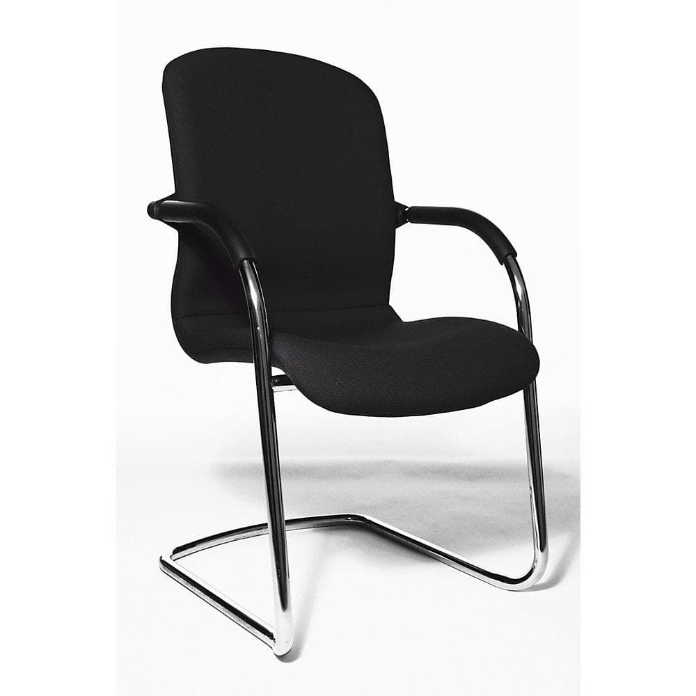 Topstar OPEN CHAIR Besucherstuhl Freischwinger Schwarz mit Armlehnen