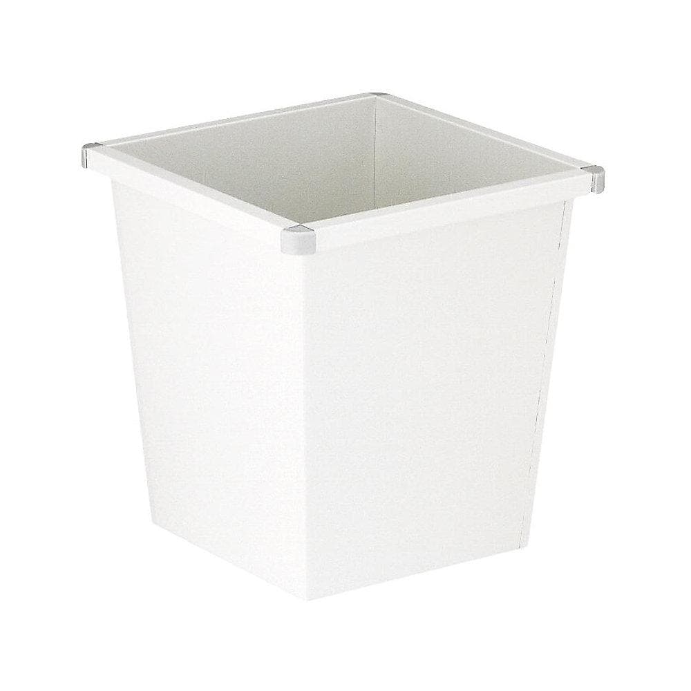 V-Part Viereckiger Papierkorb in Kegelform 27 Liter Weiß