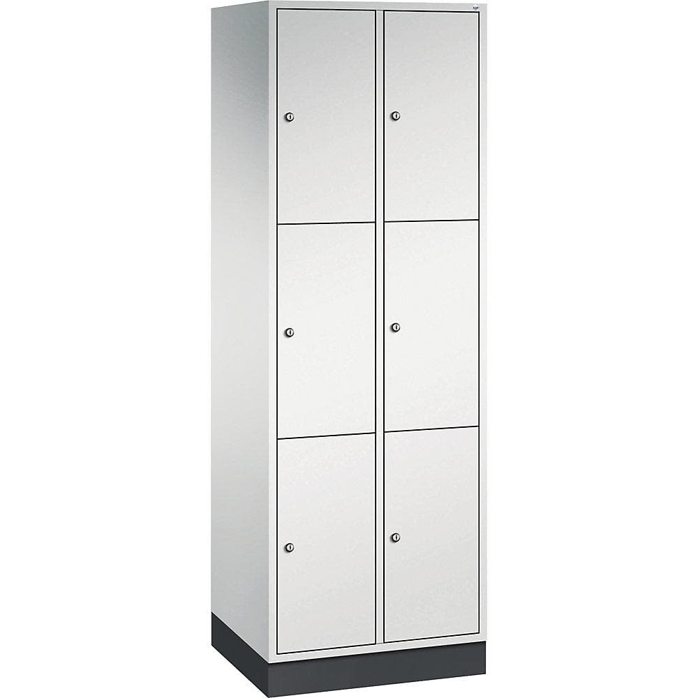 C+P Schließfachschrank Intro 2 Abteile lichtgrau Stahl