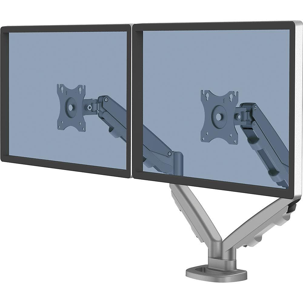 Fellowes Eppa Doppel Monitorarm Silber