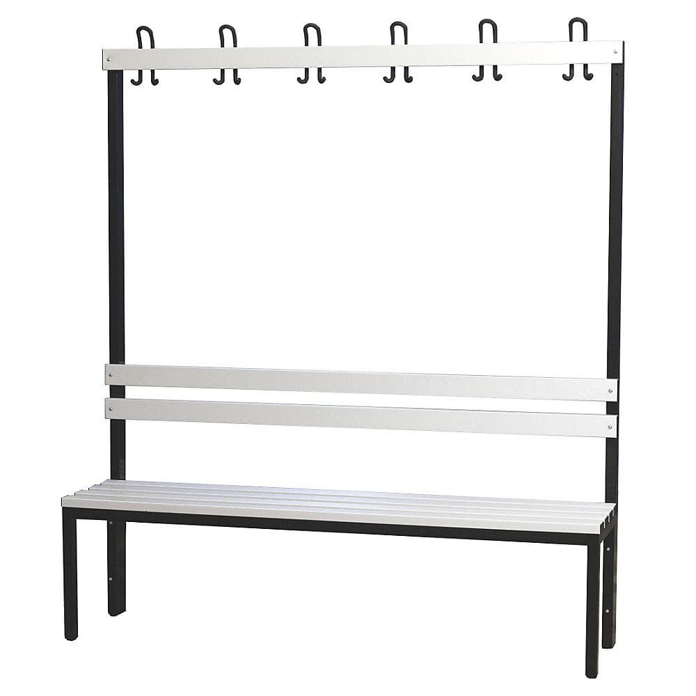 Wolf Umkleidebank mit Lehne PVC-Leisten