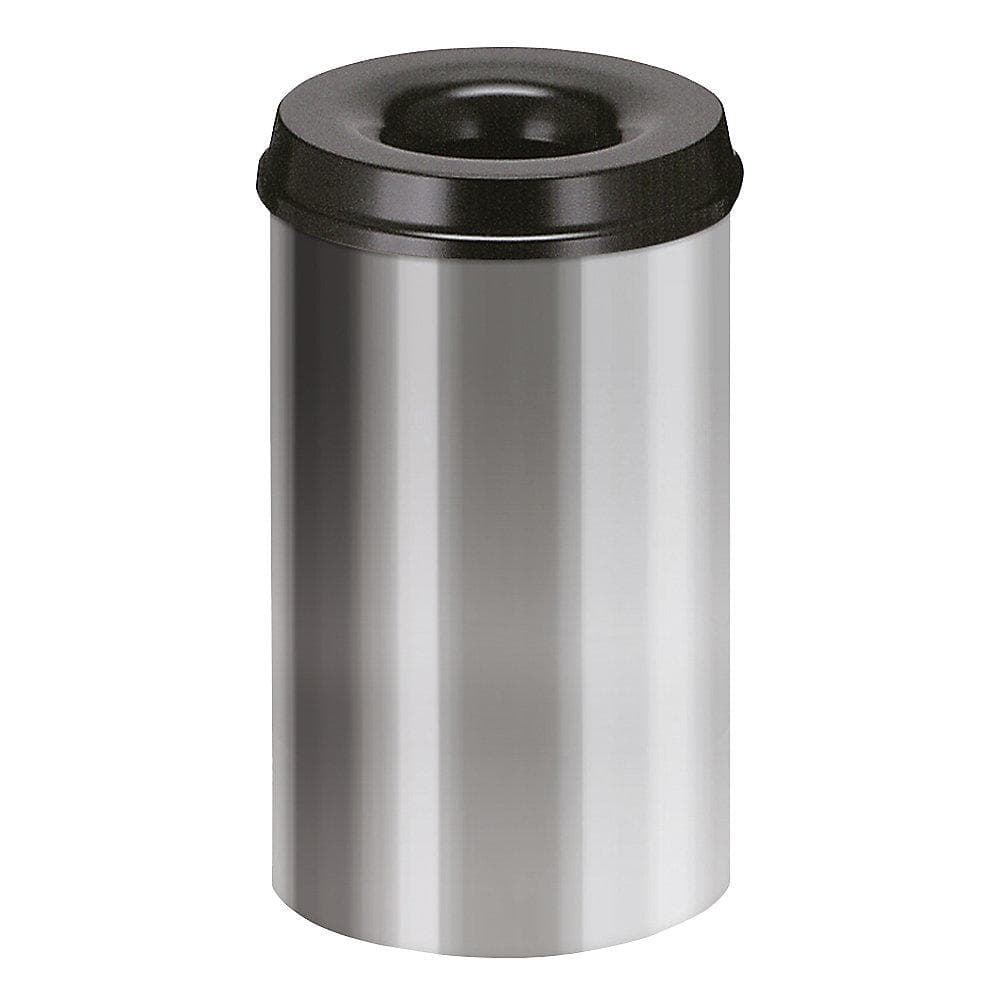 V-Part Feuerlöschender Papierkorb 20 Liter offen Aluminium/schwarz