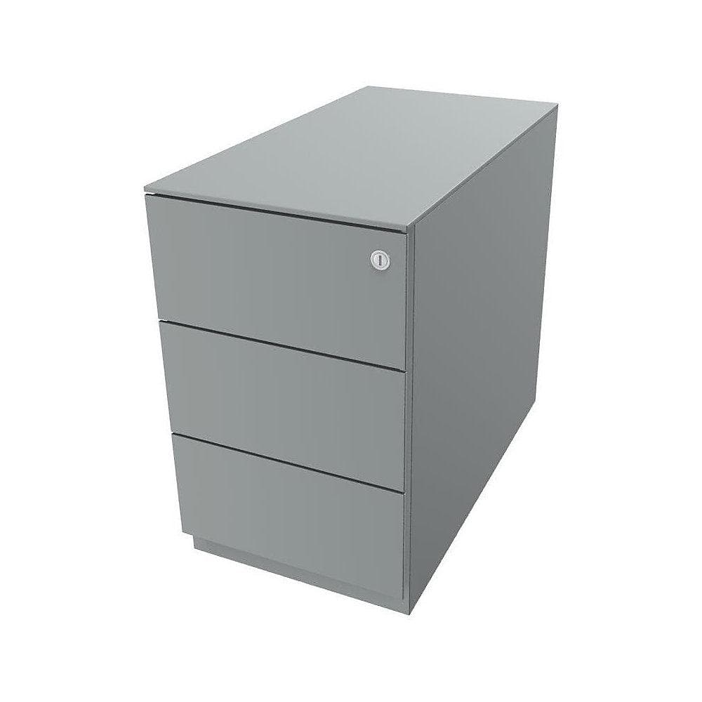 BISLEY Rollcontainer Note™ 3 Schubladen Silber