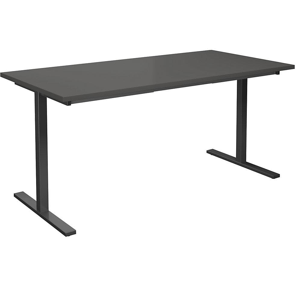 Kaiserkraft Mehrzwecktisch DUO-T Laminatplatte T-Gestell grau/schwarz