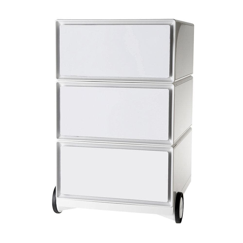 EasyBox Rollcontainer 3 Schubladen Weiß