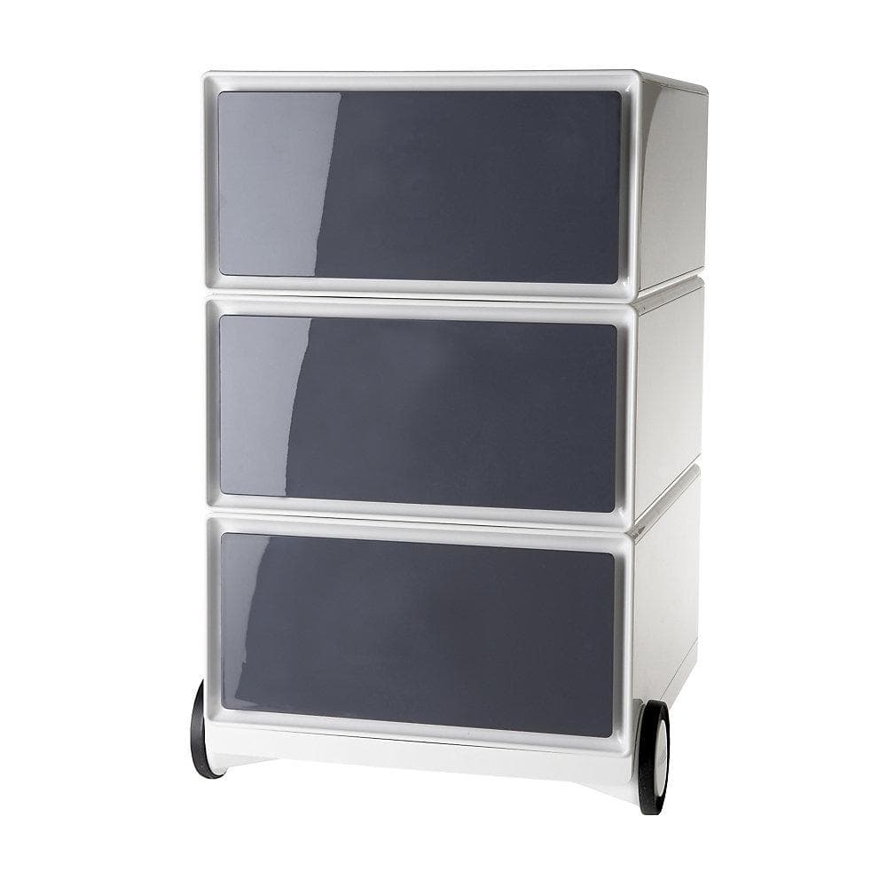 EasyBox Rollcontainer 3 Schubladen weiß anthrazit