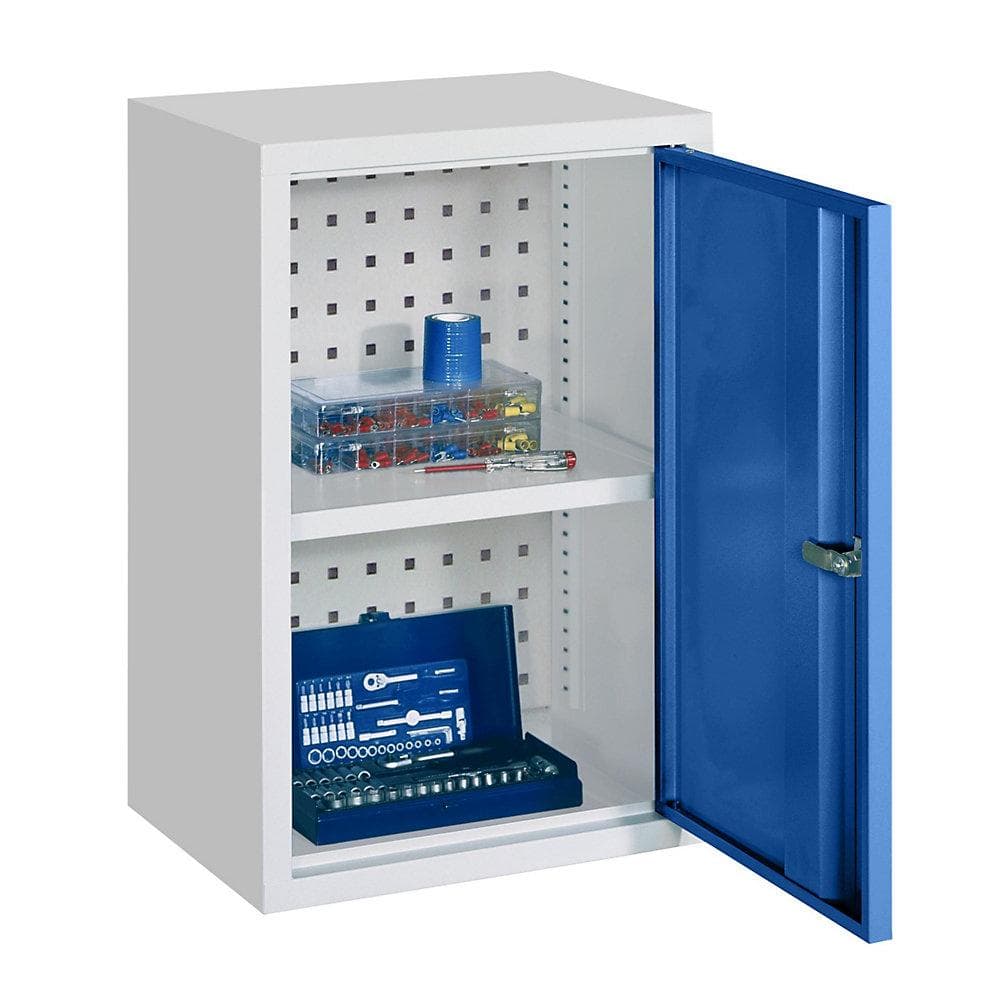 Pavoy Hängeschrank Stahlblech Vollblechtür Grau/Blau