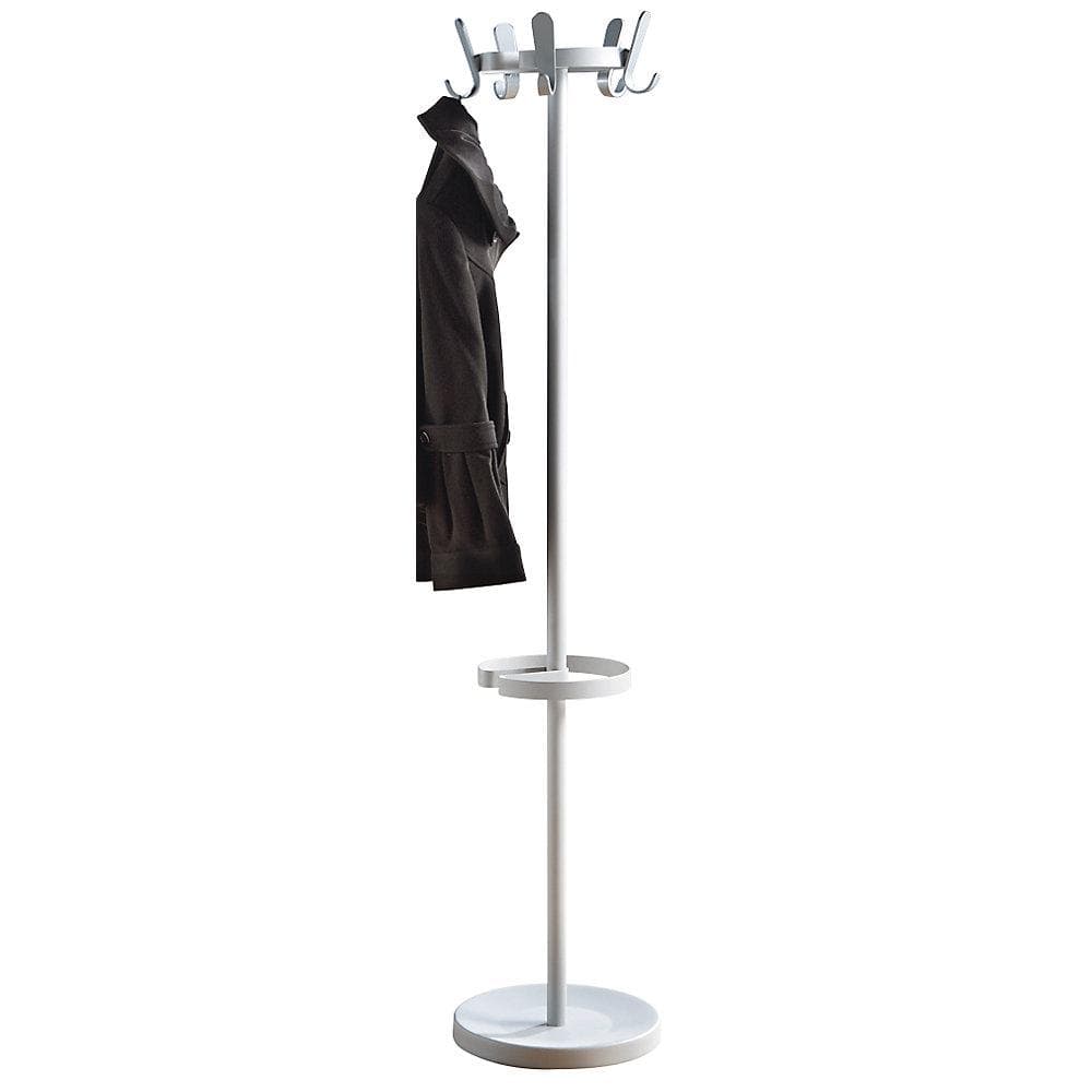 eurokraft pro Garderobenständer 5 Haken Silber Grau Aluminium Stahl