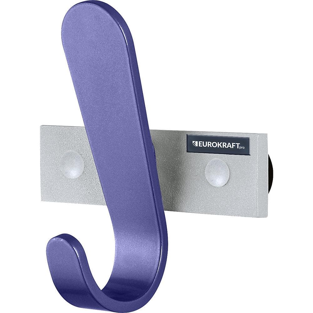 eurokraft pro Garderobenleiste 1 Haken Blau Aluminium