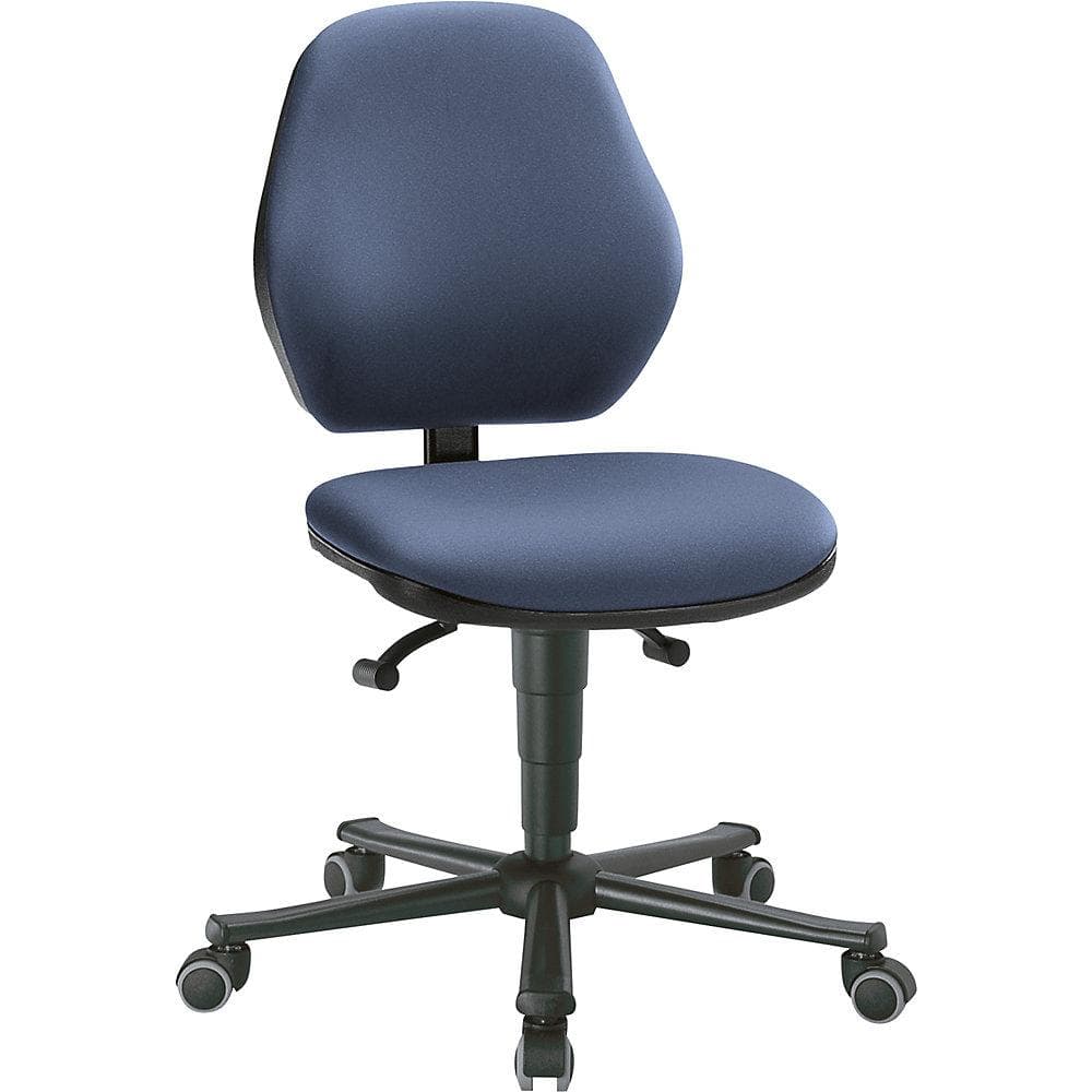 bimos Arbeitsstuhl Permanentkontakt mit Rollen Kunstlederbezug Blau