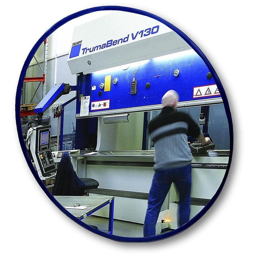 eurokraft pro Rundspiegel mit Teleskop-Wandarm und Magnethalterung Blau