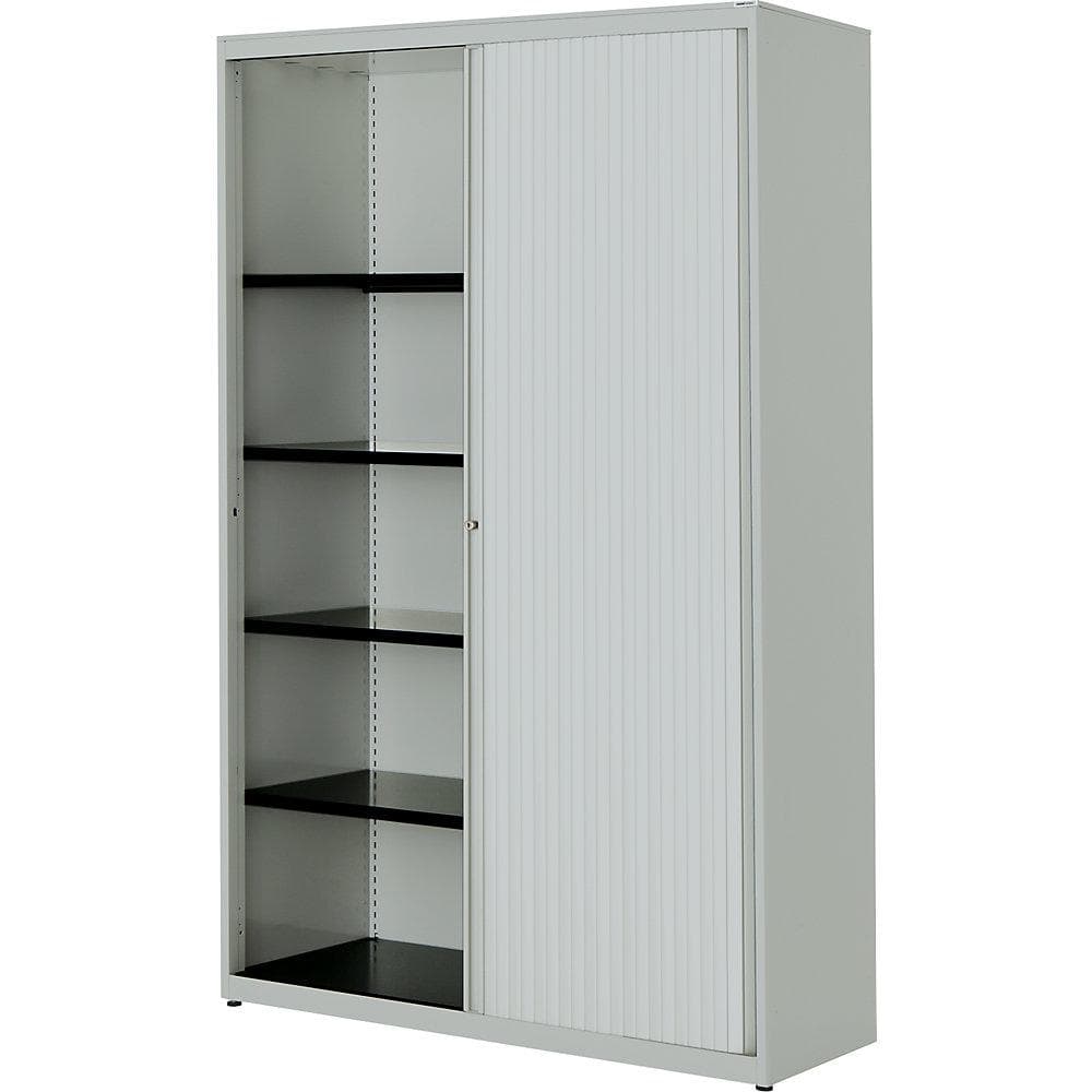 Mauser Querrollladenschrank lichtgrau Stahl