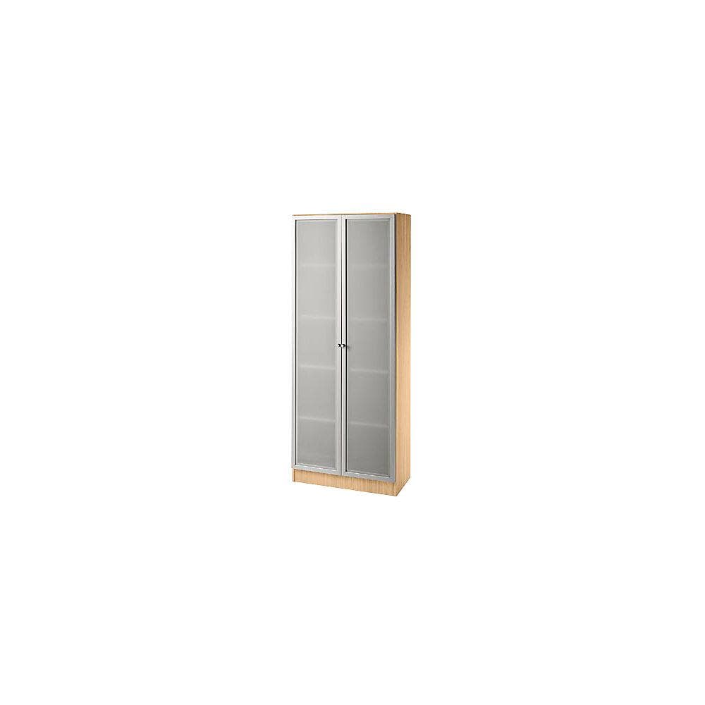 Kaiserkraft Glastürenschrank Buche-Dekor 4 Fachböden