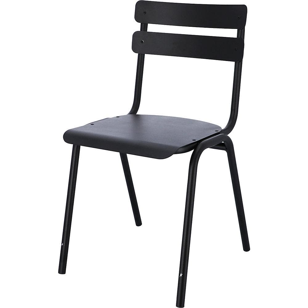 Kaiserkraft Outdoor-Stuhl ONE, VE 4 Stk, schwarz Aluminium