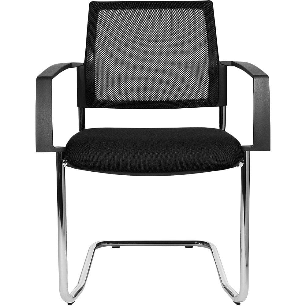Topstar Netz-Stapelstuhl Freischwinger Schwarz Chrom VE 2 Stk