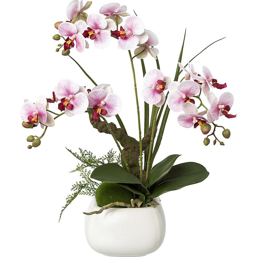 Kaiserkraft Phalaenopsis Kunstblume Lila mit Keramiktopf