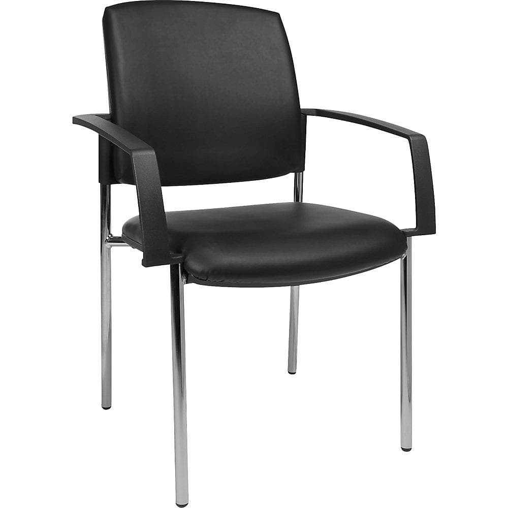 Topstar Besucherstühle mit Armlehnen VE 2 Stk. Kunstleder Schwarz
